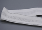 शाइनी सिल्वर लोगो के साथ क्लोदिंग कस्टमाइज्ड 35mm व्हाइट जैक्वार्ड इलास्टिक टेप