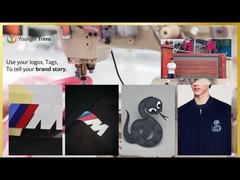 इको फ्रेंडली कस्टम वस्त्र सिलिकॉन लोगो के साथ स्क्रीन प्रिंटेड पैच