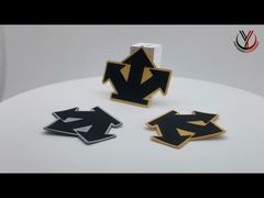 ट्विल मुद्रित 1 मिमी धोने योग्य कपड़े के लेबल कस्टम सिलिकॉन लोगो