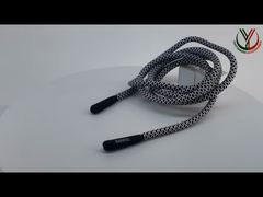 सिलिकॉन एंड L125cm इलास्टिक ड्रॉस्ट्रिंग कॉर्ड कॉटन कॉर्ड ड्रॉस्ट्रिंग बैग के लिए