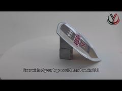 नज़दीक से देखें: स्वेटपैंट के लिए उभरे हुए गोल नाइकी लोगो टीपीयू 3एम रिफ्लेक्टिव लेबल