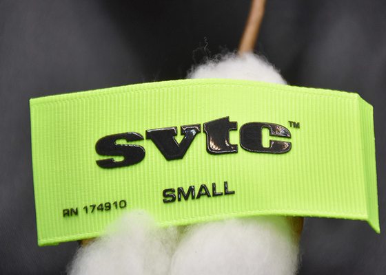 कस्टम ब्रांड लोगो पर सीना सिलिकॉन वस्त्र लेबल धो सकते हैं 3 डी मुद्रित