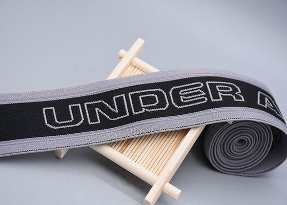 मुद्रित गैर पर्ची पारदर्शी सिलिकॉन पट्टी के साथ डबल पक्षीय जैक्वार्ड लोचदार बैंड