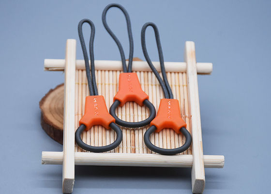 2 रंग कस्टम लोगो प्लास्टिक जिपर गारमेंट्स के लिए पॉलिएस्टर खींचो