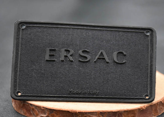 मुद्रित सिलिकॉन लोगो के साथ अनुकूलित टवील बुना कपड़ा हीट ट्रांसफर लेबल