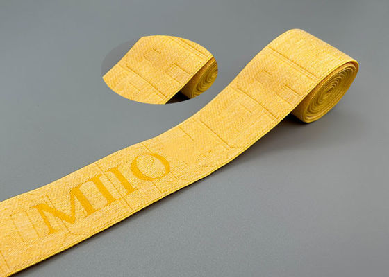 कपड़ों के लिए साइकल एंडिंग कस्टमाइज्ड 35 मिमी लूज जैक्वार्ड इलास्टिक बैंड