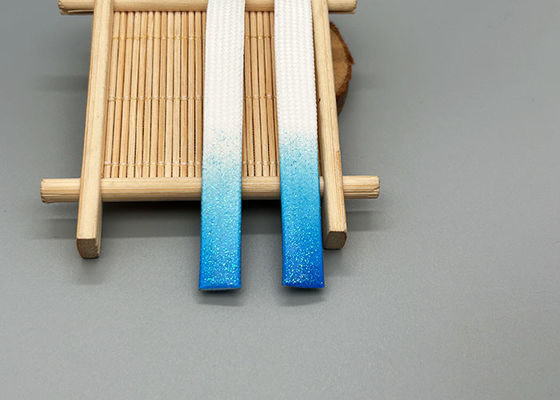 30 सेमी लंबे कपड़े पॉलिएस्टर ड्रॉस्ट्रिंग कॉर्ड दोनों सिरों पर चमकदार सिलिकॉन बूंदों के साथ