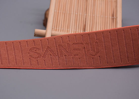 परिधान के लिए सिंगल साइड के साथ 25 मिमी पुनर्नवीनीकरण जैक्वार्ड इलास्टिक