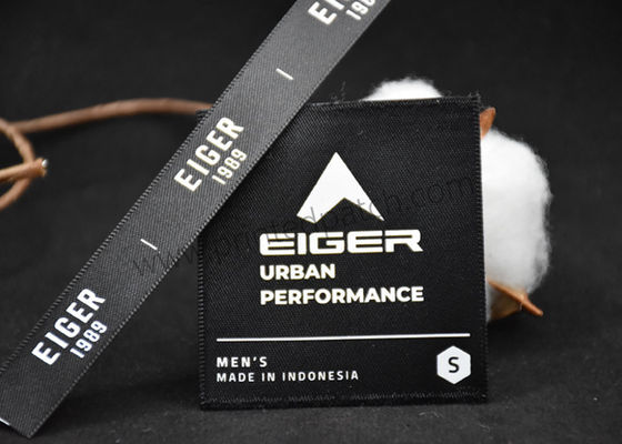 रिबन टेप पर वर्कवियर 0.3 मिमी सिलिकॉन टैग स्क्रीन मुद्रित पैच Pat