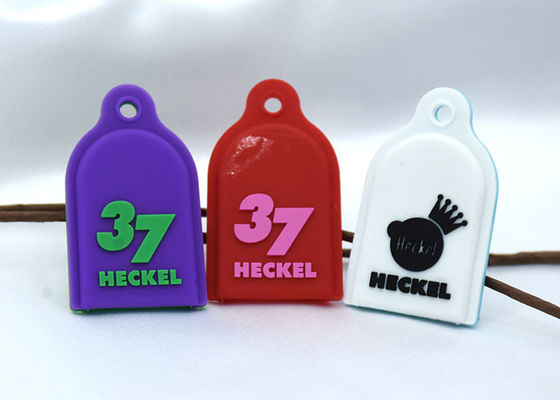 उभरा मैट पीवीसी रबर चाबी का गुच्छा एसजीएस 3 डी पीवीसी चाबी का गुच्छा बैंगनी लाल सफेद